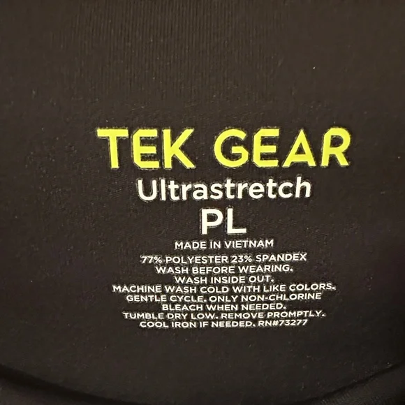 NWOT. Tek Gear Black Ultrastretch Activewear LP - Picture 2 of 3